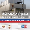 Spółka BS Polonia Bytom zmienia adres swojej siedziby